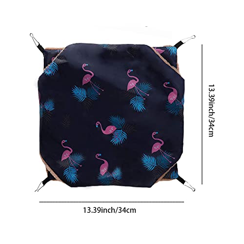 Pet Hammock, Rat & Rabbit Plush, Chinchilla Swing Nest, Small Pet Cage Hammock, Keep Warm, Hamster Hanging Bed, 13.39in x 13.39in, Pink, Solid, Rectangular, Wear Resistant