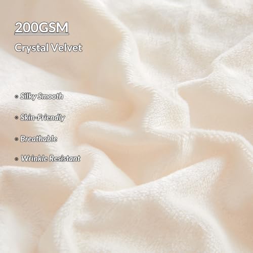 XeGe Luxury Bubble Fluffy Faux Rabbit Fur Bed Blanket Queen Size, Beige | 90"x90", Double-Sided, Hypoallergenic, No-Shed, Machine Washable, Buttery Soft Fuzzy Blanket for Kids Teens Girls Women Mom - color: Beige, size: Queen (90" X 90")