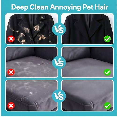 Electrostatic Pet Hair Removal Glove Magic Brush for Dogs & Cats | 5-Finger Electrostatic Pet Hair Remover Glove, Magic Brush for Dog Cat Hair Removal on Couch, Car Seat, Clothing - color: 1Black