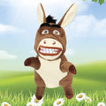 Easfan Donkey Hand Puppet with Movable Mouth Plush Toy for Kids 13" | Role play preschool teaching, cute stuffed animal, creativity imagination, Easter Christmas birthday holiday gift - style: Donkey