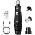 Casfuy New 6-Speed Dog Nail Grinder - 50% More Power Dog Nail Trimmers with 2 LED Lights Quiet 7h Running Time Electric Pet Nail Grinder File Toenail Grinder for Large Medium Small Dogs & Cats (Black) - color: Black