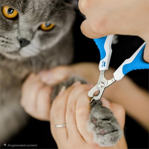 Mr. Pen- Cat Nail Clipper, Stainless Steel | Professional Sharp Cat Claw Trimmer for Small and Medium Cats, Pet Nail Clipper with Sturdy Non Slip Handle - color: Blue & White