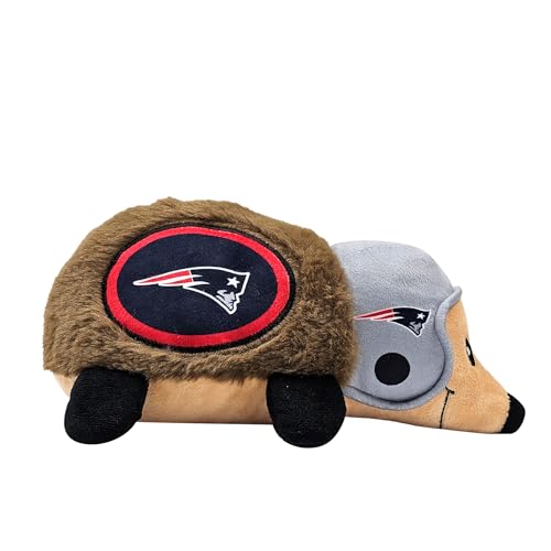 NFL NEW England Patriots Plush Hedgehog Toy for Dogs & Cats, Cool Soft Pet Toy for Fun and Interactive Play, Dog Chew Toy with Squeaker, Licensed Hot Pet Toy - color: New England Patriots
