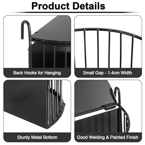 Metal Hay Rack for Rabbits, Bunny Hay Feeder Holder with Tops-Semicircular | Hanging Hay Rack for Guinea Pigs Chinchillas, Hay Feeder with Built-in Hooks, Reduce Mess Feeding Supply for Chinchilla Cage - size: 7.9x5.3x3.9