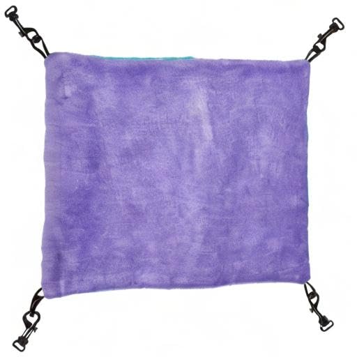 MidWest Homes for Pets Ferret Nation Small Hammock for Ferret Nation & Critter Nation Small Animal Cages | Measures 13L x 12W - Inches - color: Teal and Purple, size: 14.0"L x 13.5"W x 0.4"H