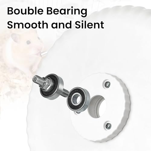 10 inch Silent Hamster Wheel with Adjustable Stand, Large Size, Clear | Large Size, Double-Bearing Design, Adjustable Stand, Smooth-Rotating Exercise Wheel for Syrian Hamsters and Gerbils - color: Clear With Stand, size: 10in