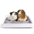 Rabbit Litter Box with Grid 15x12in, Potty Training Pan for Small Animals | Rabbit Litter Box with Grid, Bunny Litter Tray for Cage, Potty Training Pan for Animals. - size: S (+1 perforated grate)