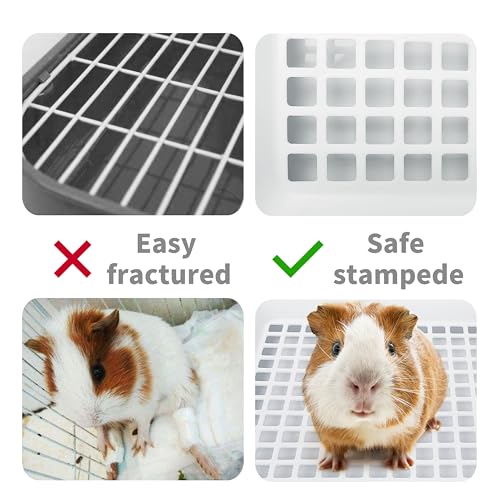Generic Guinea Pig Toilet, Small Animal Potty Trainer Corner, Square Rat Litter Bedding Box with Small Broom, Dustpan, Small Pet Litter Toilet for Guinea Pigs, Chinchilla, Ferret,Galesaur…
