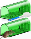 Motel Mouse Humane No Kill Mouse Traps Live Catch & Release - 2 Pack | Kid & Pet Friendly • No Touch Release • Reusable Design • Easy to Use • Humane