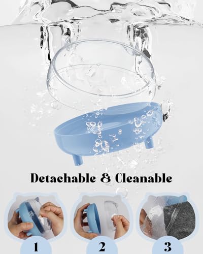 Pawfly Hamster Sand Bath Container, Hamster Sand Bath Box, Hamster Bathtub, Hamster Bathroom, Hamster Toilet, Plastic Dust Bath for Dwarf Hamsters, Syrian Hamsters, Mice, Gerbils & Small Animal, Blue - color: Blue