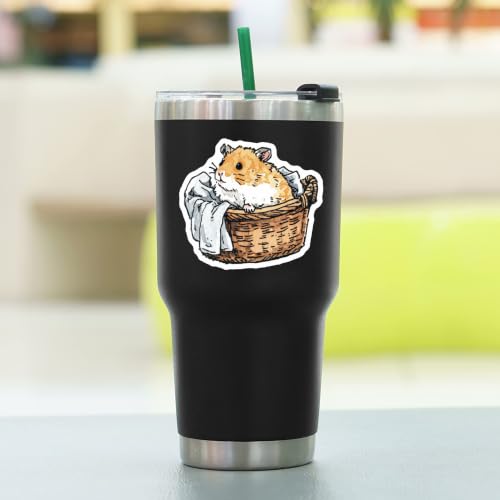 100 PCS Hamster Stickers Pack – Waterproof Hamster Decals for Water Bottles, Laptops, Phones, Notebook, Cars – Cool Vibrant Graphics for Hamster Enthusiast - color: Hamster