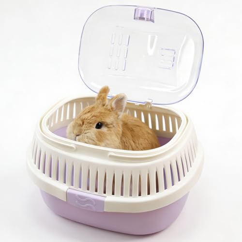 Hamster Carrier Portable Guinea Pig Carrier 13 X 11 X 8 in | Hamster Travel Cage with Ventilation Holes Outdoor Small Pet Carriers for Rat Gerbil Rabbit Hedgehog Squirrel Sugar Glider - color: Purple