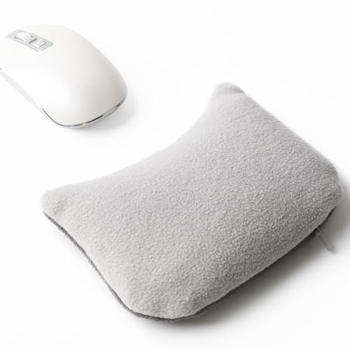 Large Mouse Wrist Rest Bean Bag, Ergonomic Mouse Support Pad Filled Ergo Beads for Computer, Laptop, PC Gaming (Gray) - color: Gray