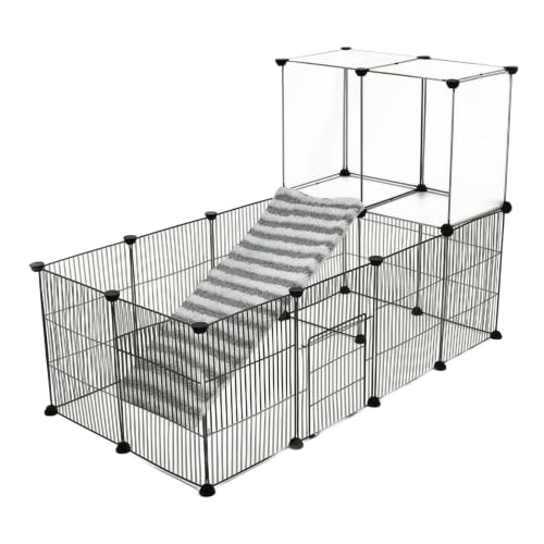 Ramp Fuzzy Cover for Small Animals Cage Guinea Pig Ferret Nation Stair Cover for Guinea Pig cage & Small Animal Cages | Ramp Measures 28L x 12W Inches (Blue) - color: Blue