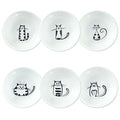 Super Cute Cat Ceramic Sauce Dish/Seasoning Bowl/Sushi Soy Dipping Bowl/Appetizer Plates/Serving Dish for Kitchen Home (Set of 6) - color: Cat-Round