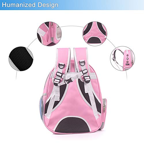 Cat Backpack Carrier, Pet Backpack, Breathable Cat Dog Space Capsule Backpack, Airline-Approved for Small Cats Dogs Birds Bunny Travel Hiking - color: BUBBLE-PK