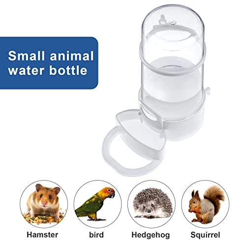 2 Packs Pet Feeder and Waterer, Self Dispensing Automatic Hamster Feeder, Food and Water Dispenser Set,Small Animal Dog Cat Pet Food Bowl, for Dogs Cats Pets Animals, 16x14cm, Blue (Clean) - color: Clean