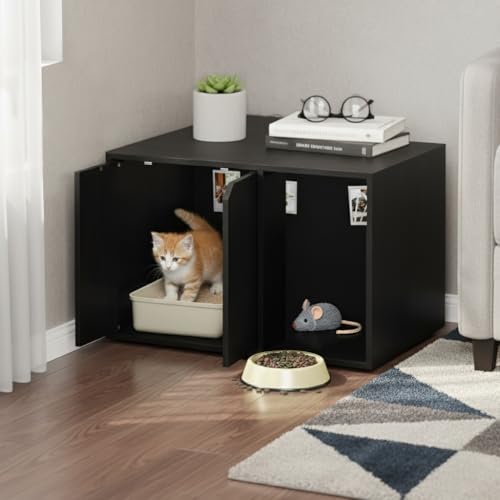 Furinno Peli Litter Box Enclosure, Small, Americano - color: Americano, size: Small