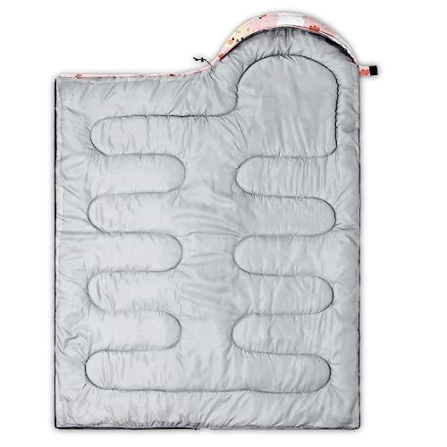 Galaxy Wolf Camping Sleeping Bags Warm & Cool Weather Waterproof Backpacking Blue Purple Starry Sky Sleeping Bag All Seasons Camping, for Adult Kids Boy Girls Camping Gear Equipment, Traveling - color: B-Bear2
