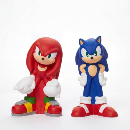 Sonic the Hedgehog Paint Your Own Figurines Craft Kit with Sonic & Knuckles | Sonic Coloring Toy Gifts, Knuckles the Echidna 2 Ceramic Figures, 6 Paints, 2 Brushes, DIY Arts & Crafts Activity for Kids - style: Sonic