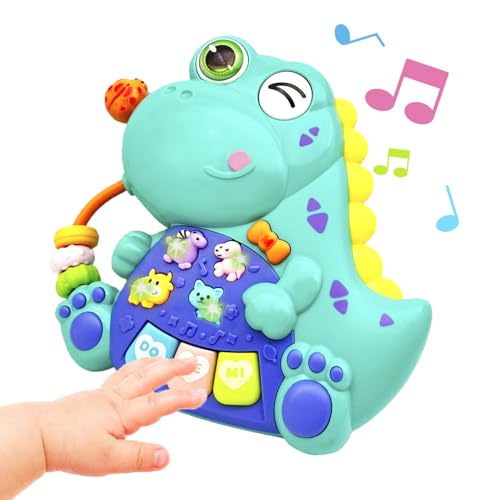 Baby Musical Toys for 1 Year Old Boy Girl, Light Up Music Developmental Learning Toy for Toddlers , Tummy Time Toy12 - 18 Months, Baby Birthday Gift (Dinosaur) - color: Dinosaur