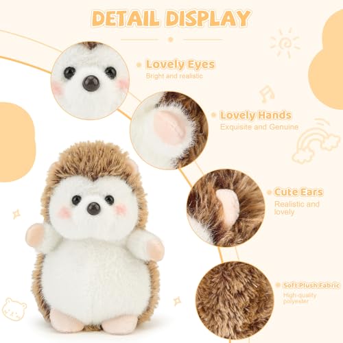 Cute Hedgehog Stuffed Animal Plushie Soft Plush Gift for Kids 6” | Palm-Sized Hedgehog Plush Toy, Desk Decor, Birthday Christmas Valentine’s Day Gift for Girls Boys Girlfriend Boyfriend - color: Hedgehog