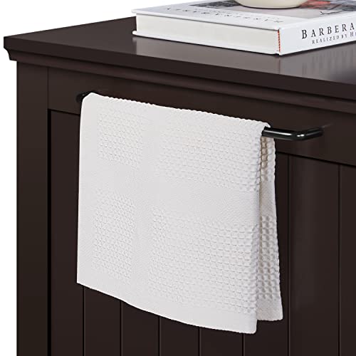 Yaheetech Cat Litter Box Enclosure, Litter Box Furniture Hidden with Towel Bar, Wooden Pet Washroom, Dog Proof Cat Litter Box Cabinet, Indoor Pet House, Side End Table, Espresso - color: Espresso, size: 19 ″ L × 20″ W × 20.5″ H