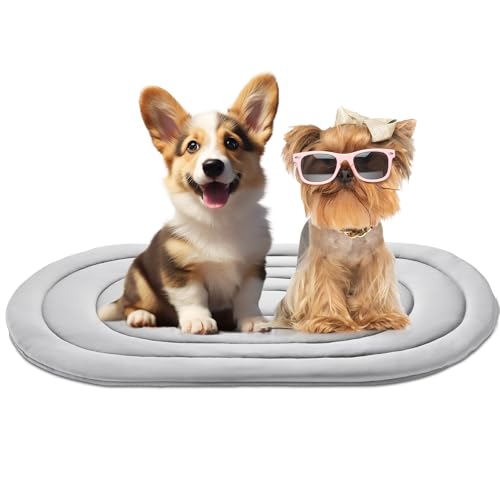 Papettly Pet Dog Cooling Mat 35“x19” Reversible Cooling Pad for Dogs and Cats, Comfort Ice Silk Cotton Summer Dog Bed Outdoor Indoor Washable, Ideal for Kennel Sofa Floor Car Seats - size: 35x19 IN