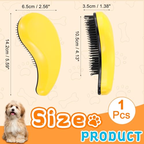 Small Dog Brushes, Grooming Brushes Puppies Hair Remover (Yellow, 2 Pcs) - color: Yellow