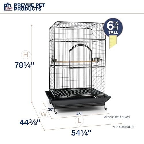 Prevue Pet Products Empire Bird Cage, X-Large, Black Hammertone,46" L x 36" W x 78 1/4" H