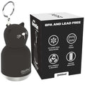 asobu Mini Bestie Water Bottle, Cute Collectible Character, Stainless Steel | 6.7 oz, Leak Proof Seal, Spill Resistant, BPA Free Materials, Dishwasher Safe, Reusable Straw Included, Great Gift Idea - color: MINI KIKI THE CAT