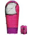 REDCAMP Kids Mummy Sleeping Bag for Camping, 3 Season Cold Weather Sleeping Bag Fit Boys,Girls & Teens, Blue/Rose Red - color: Pink with 3.3lbs Filling