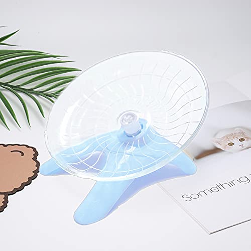 Hamster Flying Saucer Silent Running Exercise Wheel for Hamsters, Gerbils, Mice,Hedgehog and Other Small Pets Silent Running Wheel Hamster Wheel (Blue) - color: Blue