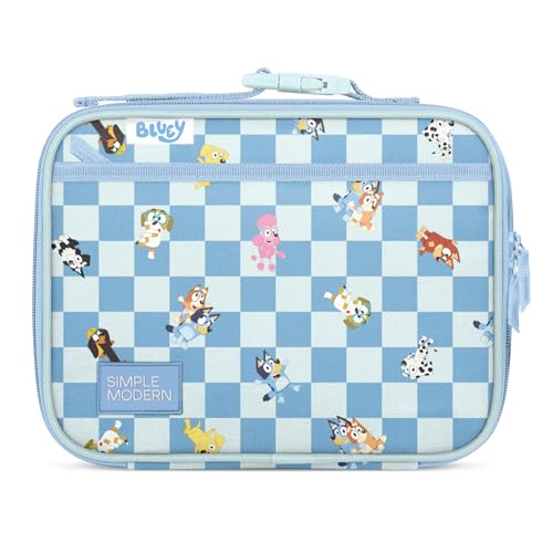 Simple Modern Bluey Kids Lunch Box & Insulated Lunch Bag for School | Hadley Cute Lunch Box for Girls, Boys, Toddlers | Fits Bento Box, Lunch Containers | Small Lunch Bag | Checkmate - color: Bluey: Checkmate