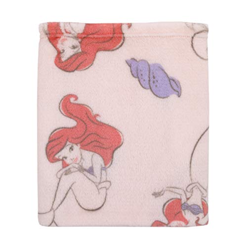 Disney The Little Mermaid Super Soft Ariel Starfish Seashell French Fiber Baby Blanket, Pink, Purple, Red (4143501P) - color: Disney the Little Mermaid, size: 30x36 Inch (Pack of 1)
