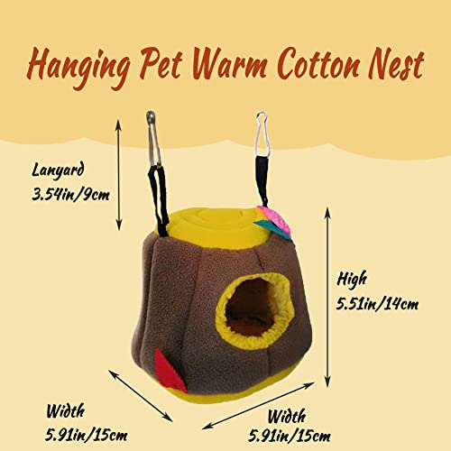 Litewoo Small Animal Bed Nest Winter Warm Hammock Comfortable Fit Squirrel Sugar Glider Gerbil Rat Hamster Bird Parrot - color: Bird Bed - B