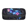 Yrebyou Butterfly Pencil Case Big Storage Pencil Pouch Multi-Functional Pen Bag Cute Lightweight Organizer for Aldult Office College - color: Blue