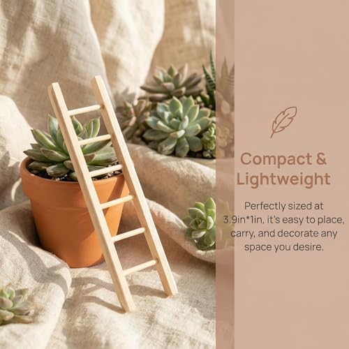 2pcs Mini Wooden Ladder Pet Toy Bridge Climbing Toy Dollhouse Furniture - Ideal for Dollhouses, Miniature Decor & Small Pets Animals Like Hamsters