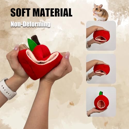 Hamster Hammock Warm Bed,Small Pet House Animals Cage Accessories,Rat Hideout,for Mini Small Animal Mice,Sugar Glider,Chinchilla,Dwraf Hamster(Red) - color: Red