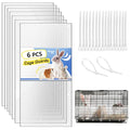 Harhana Cage-Guard, 6 Packs Clear Transparent Pet Cage Protector, Chew-Proof Barrier for Hamster, Rabbit, Bird Cages, DIY Customizable Edge Cover to Protect Wires & Prevent Mess