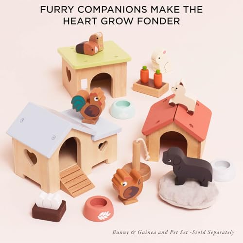 Le Toy Van - Adorable Wooden Daisylane Bunny & Guinea Accessories Play Set for Dolls Houses | Girls Dolls House Furniture Sets - Suitable for Ages 3+ (ME045)