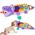Purple Crocodile Plush Musical Stuffed Animal Alligator Baby Sensory Toy Tummy Time Learning Toy Soft Soothing Toys for Babies 0-36 Months Baby Shower 1st Birthday Gifts - color: Purple