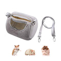 Dwarf Hamster Carrier Bag Portable Cylinder Warm Outdoor Bag with Adjustable Single Shoulder Strap (Grey) - color: Grey