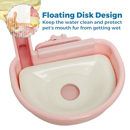 VANNON Gravity Pet Water Bowl, 16oz Anti-Splash Dispenser, Gradient Pink | Anti-splash gravity water bowl with a floating disk helps reduce spills while keeping water cleaner for everyday hydration. - color: D-Gradient Pink, size: 16oz