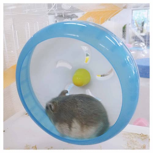 WishLotus Hamster Running Wheel, Silent Jogging Exercise Toy Hamsters Cage Accessory for Drawf Hamster Golden Silk Shih Tzu Bear (Blue) - color: blue,12cm