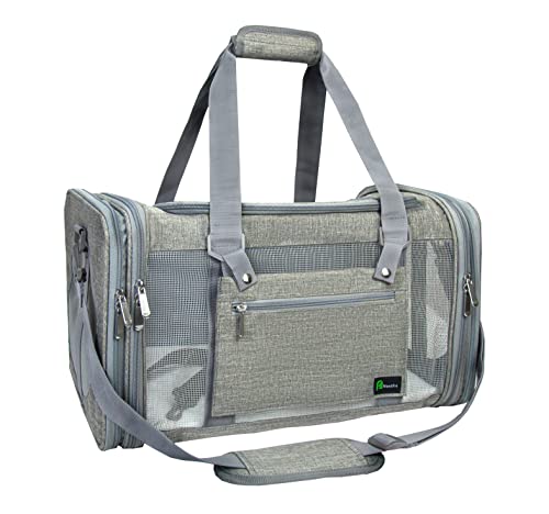 Soft-Sided Pet Carrier for Cats Small Dogs of 15 Lbs Medium Grey - color: New-Grey, size: Medium