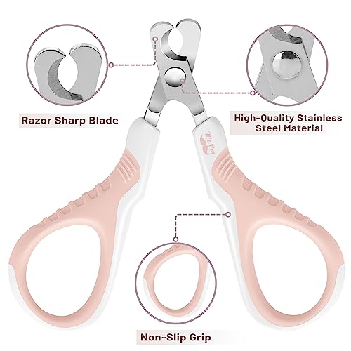 Mr. Pen- Cat Nail Clipper, Stainless Steel | Professional Sharp Cat Claw Trimmer for Small and Medium Cats, Pet Nail Clipper with Sturdy Non Slip Handle - color: Pink