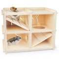 Hamster Toy Adventure Box,Multi Chamber Viewable Hamster House with Tunnel Meets The Nature of All Kinds and Sizes of Hamsters Rats Small pet Rodents(S)