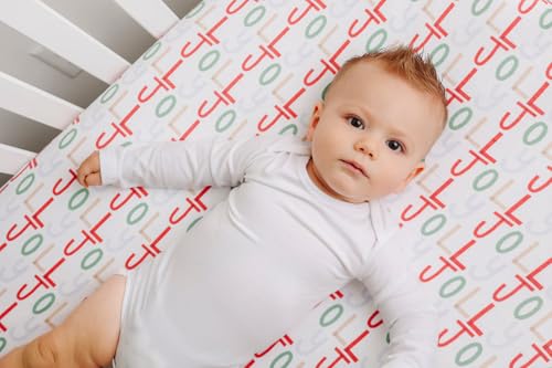 Copper Pearl Premium Fitted Knit Crib Sheet/Toddler Sheet 'Jolly' - color: Jolly