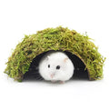 Hamster Hideaway/Hideout,Mossy Cave Hide,Hamster House/Hides,Hamster Cage Accessories for Gguinea Pig/Hedgehogs/Gliders/Rats/Mice and Other Small Animals (Small) - size: Cave, Small